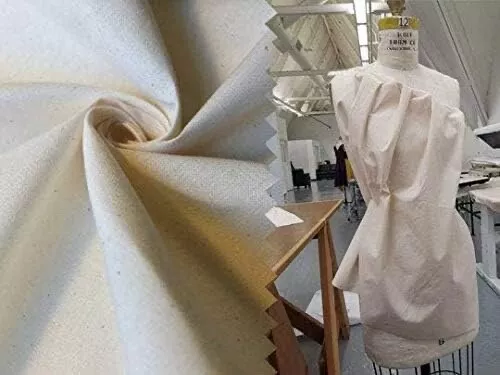 60 Inch Wide Natural 100% Cotton Muslin Fabric - Unbleached Draping Textile - Picture 4 of 4