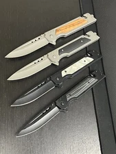 (WHOLESALE LOT x 8) ElitEdge Stainless Steel Spring Assisted Pocket Knife - A116