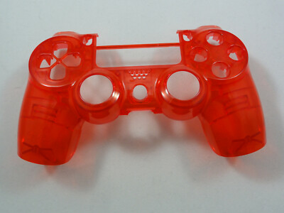 Transparent Red Front Face Shell For PS4 Controller - New - For Current gen
