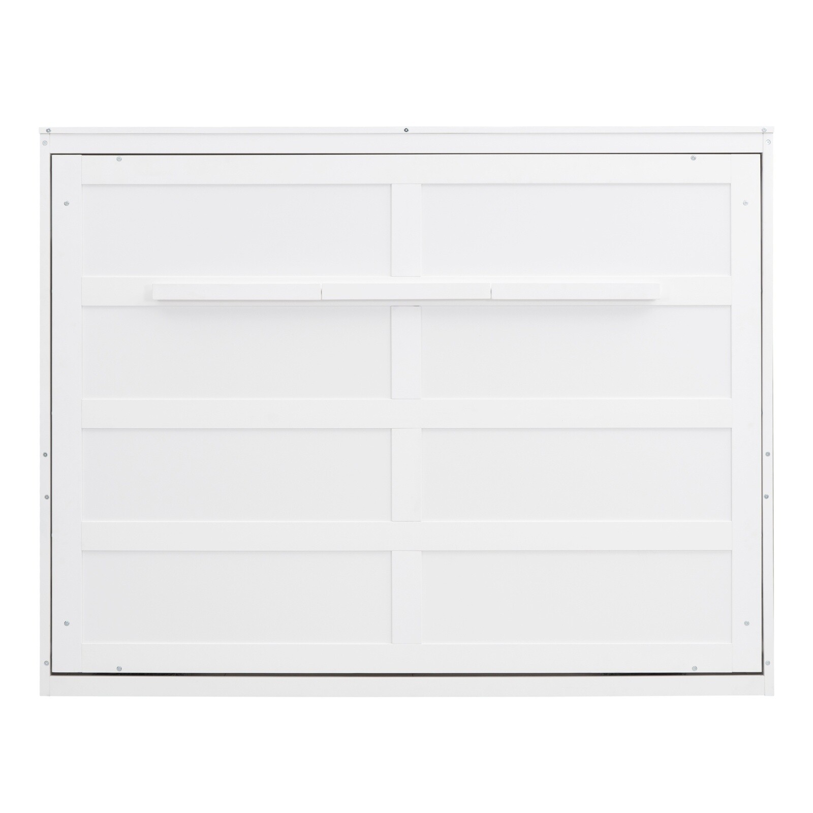 Queen Size Murphy Bed Wall Bed Wood Multi-function Bed Frame for Bedroom White