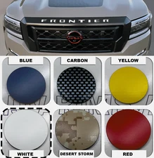 SET OF 2: GLOSS WHITE HOOD + MATTE BLACK TAILGATE NISSAN FRONTIER 22-25 LETTERS