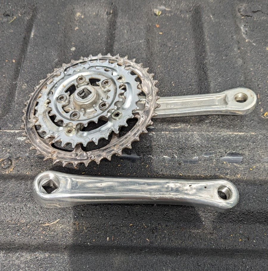 cyama cyama Vintage Shimano STX Crank Set 175mm Bike Part Bicycle FC