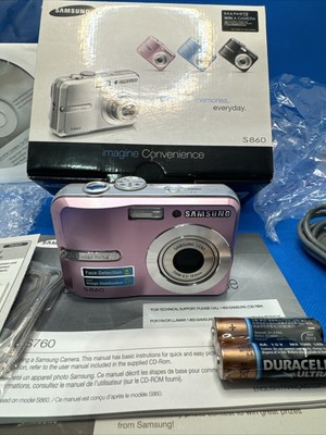 Samsung Digimax S860 8.1MP Digital Camera - Pink For Sale Online.