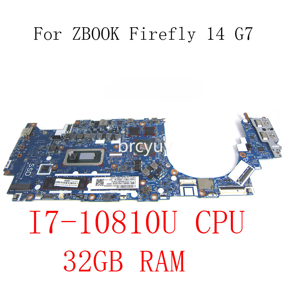For HP ZBOOK Firefly 14 G7 Laptop Motherboard with 17-10810U CPU