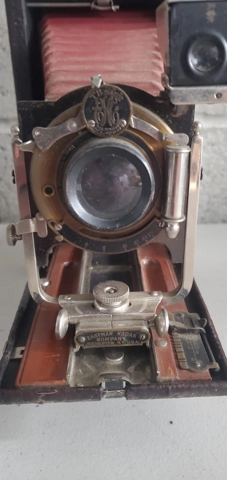 Kodak Fuelle Rojo, Nº4 Modelo B Obturador Bueno, T, B, 25-100, Fuelle Foto 3 de 4