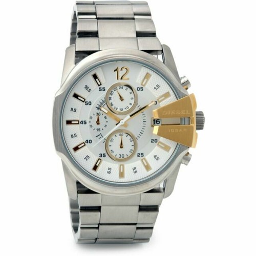 Diesel Master Chief Men's Full Digital White Silicone Strap Diesel Master Chief Men's Full Digital White Silicone Strap