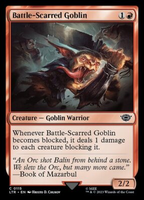 Battle-Scarred Goblin The Lord of the Rings: Tales of Middle-earth MTG NM