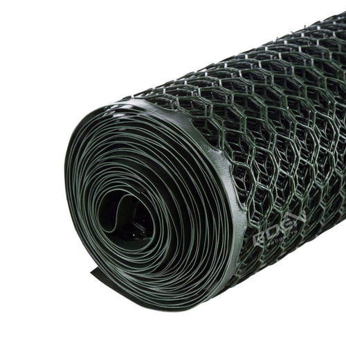 3 Ft. X 25 Ft. Plastic Poultry Hex Garden Fence Netting, Green - Picture 5 of 12