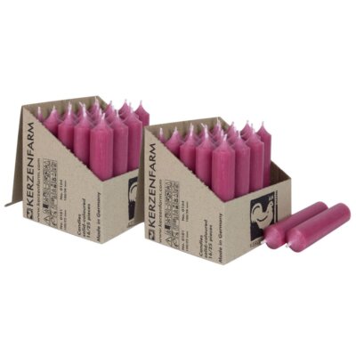 2 x 25 Stabkerzen Altrosa 100 x 22 mm Kerzenfarm Kerzen Candle Set