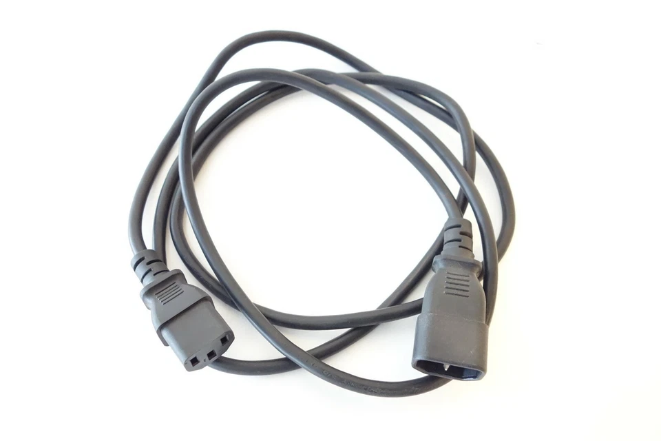 6ft C14 to C13 PC TV PDU PSU Extender Power Cable 10 Amp  Bitmain S19 s17 s9 l7 - Image 2 of 2