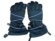 Head Waterproof Junior Ski Gloves with Heat / Storage Pocket Large Purple