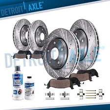 10pc Front Rear Drilled Rotors Brake Pads for 2006-2010 Jeep Grand Cherokee SRT8