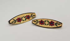 Vintage Barrettes Hair Clips Toddler Baby Child Girl Floral Pattern
