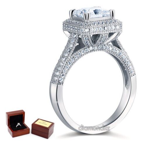 Taglio ovale anello di fidanzamento diamante simulante Sterling Silver CZ zirconi CRRB0075SS