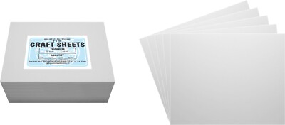 White Flex Plasticard Polystyrene Craft Sheets - 8''x10'' - .040'' thick - 100 Pack