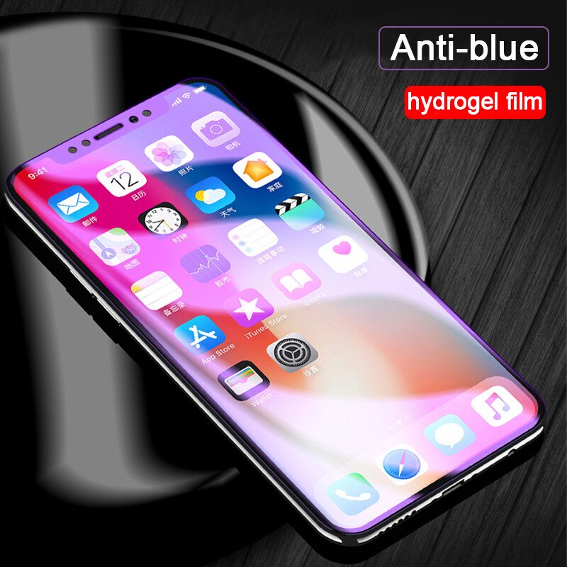 Anti Blue-Ray Hydrogel Film Screen Protector For iPhone 14 12 13 7 8 SE 11 XR XS