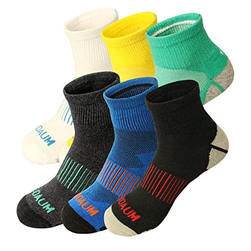 BIOAUM Herren Sportsocken Größe 10-13 - 6 Paar Baumwolle gepolstert Viertel Soc... - Bild 1 von 6