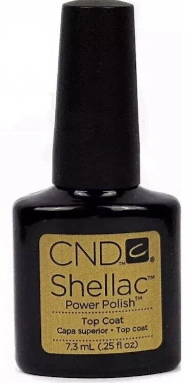 CND Shellac Top Coat Power Polish BOX INCLUDED 7.3ml Gel UV LED Nail Soak Off