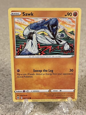 Pokemon TCG Sword & Shield Brilliant Stars Sawk 081/172 Common NM/M