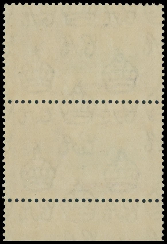 Malta Silver Jubilee 1S 1935, sello superior asta de bandera extra en par vertical NH SC. #187 Foto 3 de 3