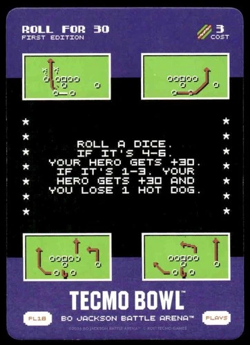 2026 Bo Jackson Battle Arena TECMO BOWL BOBA PL18 PL-18 Roll for 30 SP