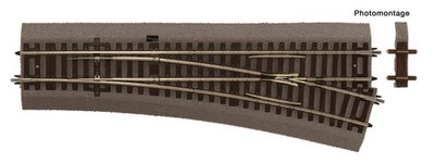 Roco 42535 H0 Weiche rechts Wr15 mit Handantrieb, mit Bettung NEU OVP+