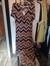Maurices Womens Chevron Wrap Dress m Short Sleeve Stretch
