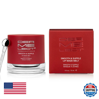 Dermelect Smooth Supple Lip Mask Melt Anti Aging Lip Balm Castor Oil Jojoba