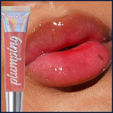 1 pieza Brillo Labial Hidratante Fruta Aceite Labial Transparente Plenitud Tinte Labial