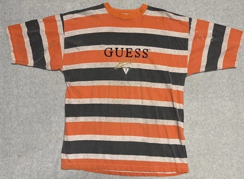 Vintage Guess Jeans X Giovanni L'Uomo 90s Striped Single Stitch Mens Medium - product listing photo