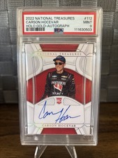CARSON HOCEVAR 2022 NATIONAL TREASURES ROOKIE HOLO Gold RC AUTO /10 PSA 9