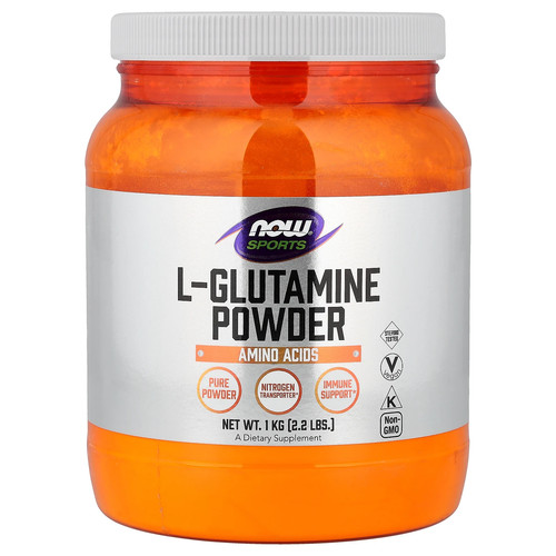 Now Foods Sports L-Glutamine Powder 2 2 lbs 1 kg GMP Quality Assured, Kosher,