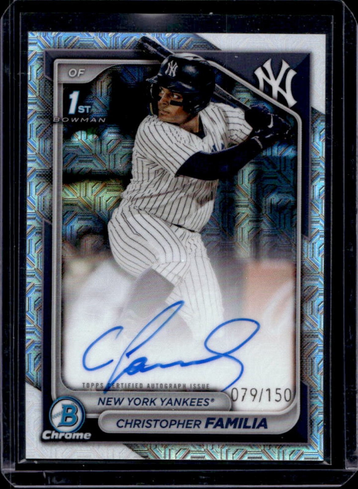 2024 Bowman Chrome Christopher Familia Auto HTA Choice Refractor 1st #79/150