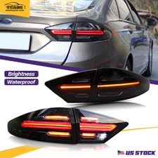 LED Tail Lights for 2013-2020 Ford Fusion Start-up Animation Rear Lamps Assembly