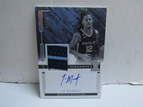 2023-24 Panini impeccable Ja Morant Elegance Patch On Card Auto 5/10 Grizzlies