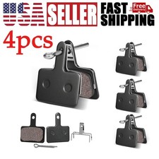 4 Pairs MTB Disc Brake Pads Resin Semi-Metallic Quiet W/ Install Kit E-Bike