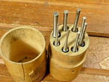 Vintage STARRETT Drive Pin Punch Set of 8 USA Punches