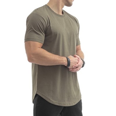 SIXLAB Round T-Shirt Fitness Tshirt Muscle Gym Shirt