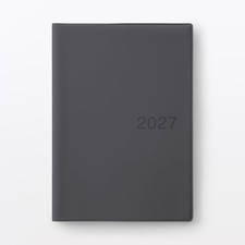 MUJI 2027 Planner B5 Monthly Weekly Monday Start Dark Gray From December 2026
