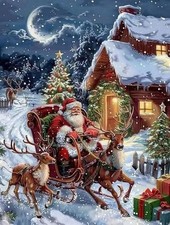 Santa Claus Christmas Diamond Painting Kit 5D DIY Craft