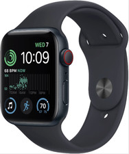Apple Watch SE 2022 44mm Midnight Case with Sport Band, Cellular - Acceptable
