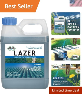 #ad Lazer Blue 32 Ounces Concentrated Spray Pattern Indicator Perfect Weed ... $43.85