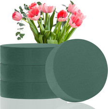 4Pcs round Floral Foam, 6.5In Green Flower Foam Dry/Wet for Arrangements