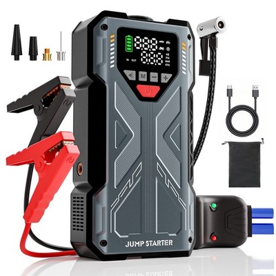 Car Jump Starter 8000A with Air Compressor Ortable 12V Battery Booster PowerBank
