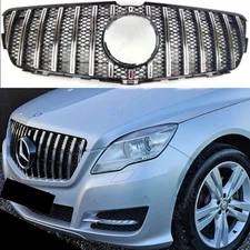 For Mercedes W251 R-Class R300L R350 Front Radiator Black GT Grille 10-17 Estate