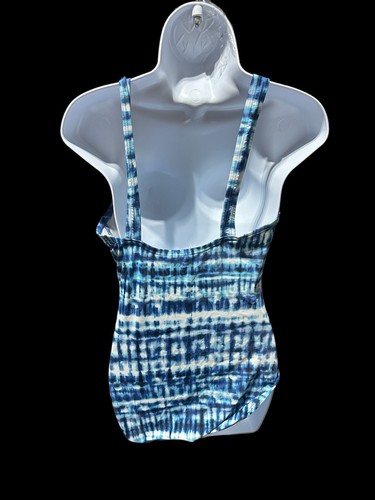 Costume da bagno Speedo Donna Stampato Collo Quadrato Unico Pezzo Cobalto Luminoso Taglia L - Foto 2 di 2