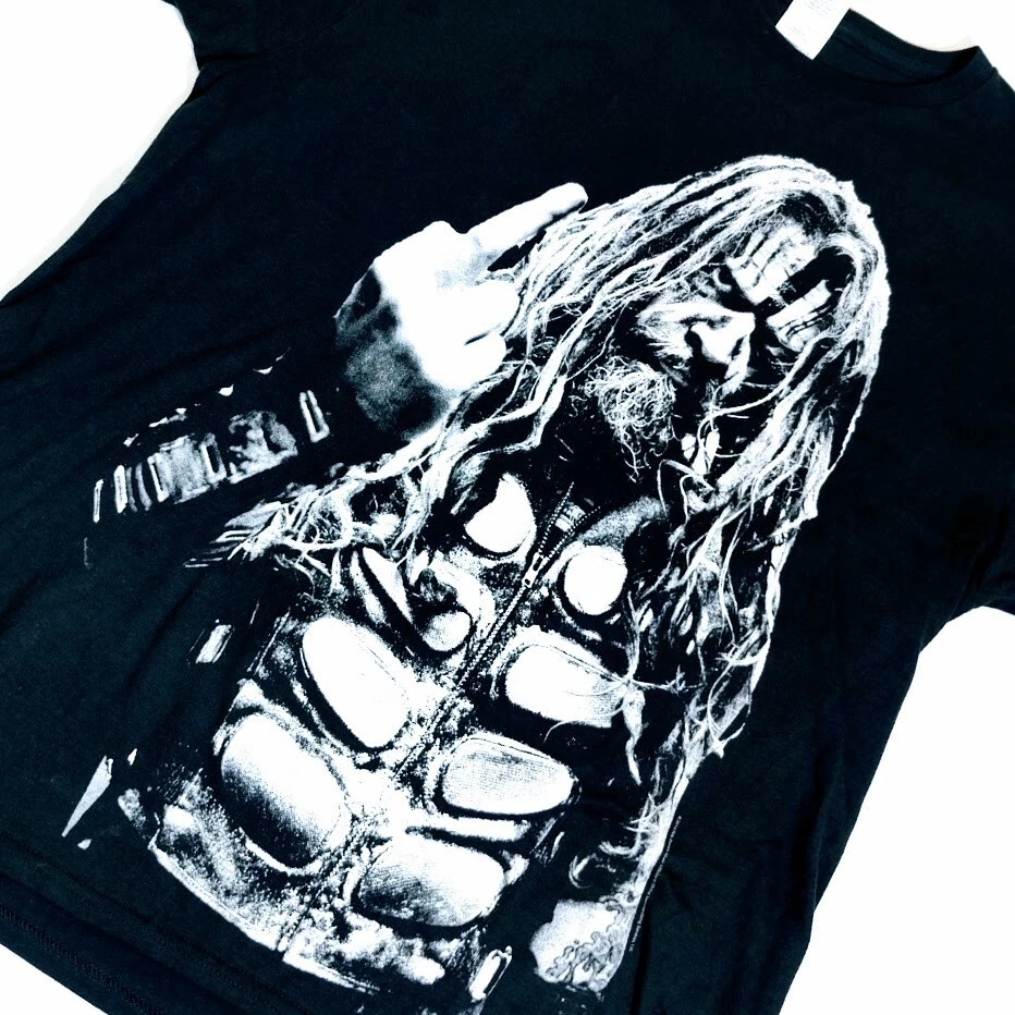 Vintage Rob Zombie T Shirt Men's Large Black White Rock Metal Punk Band F OFF Te
