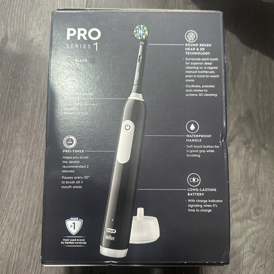 ORALB Pro Series 1 Electric Toothbrush Black with Travel Case. eBay