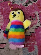 Vintage Superior Toy Plush Rainbow bumblebee retro stuffed animal novelty bee