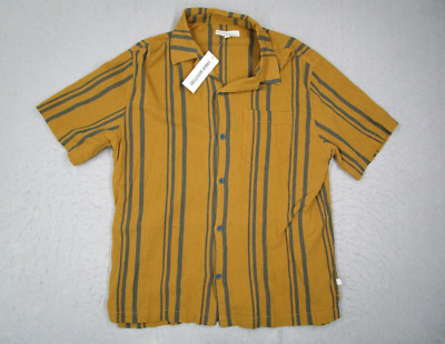 Standard Cloth Urban Outfitters Shirt Mens Medium Brown Button Up Loop Collar